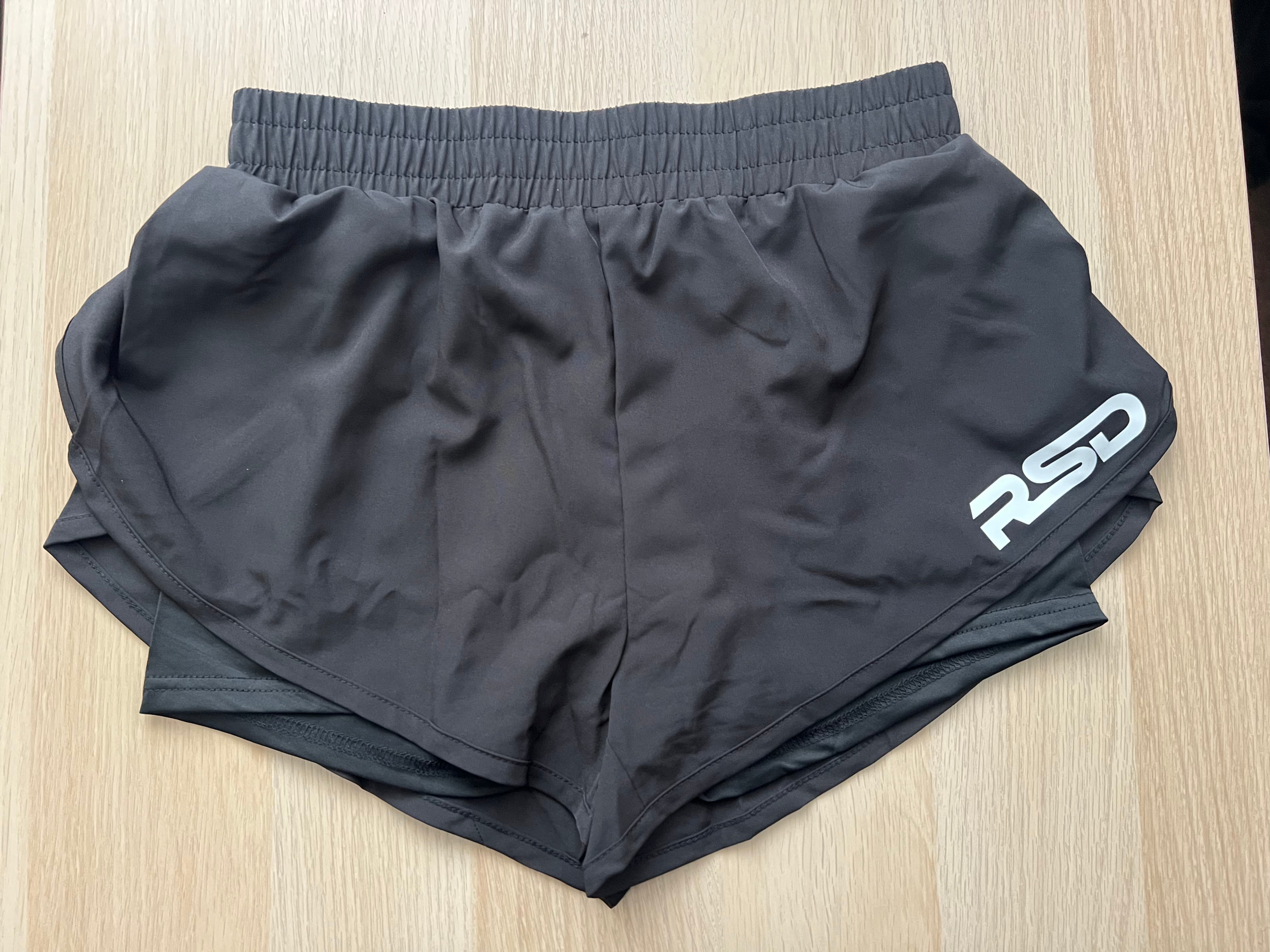 Running shorts with white RSD logo