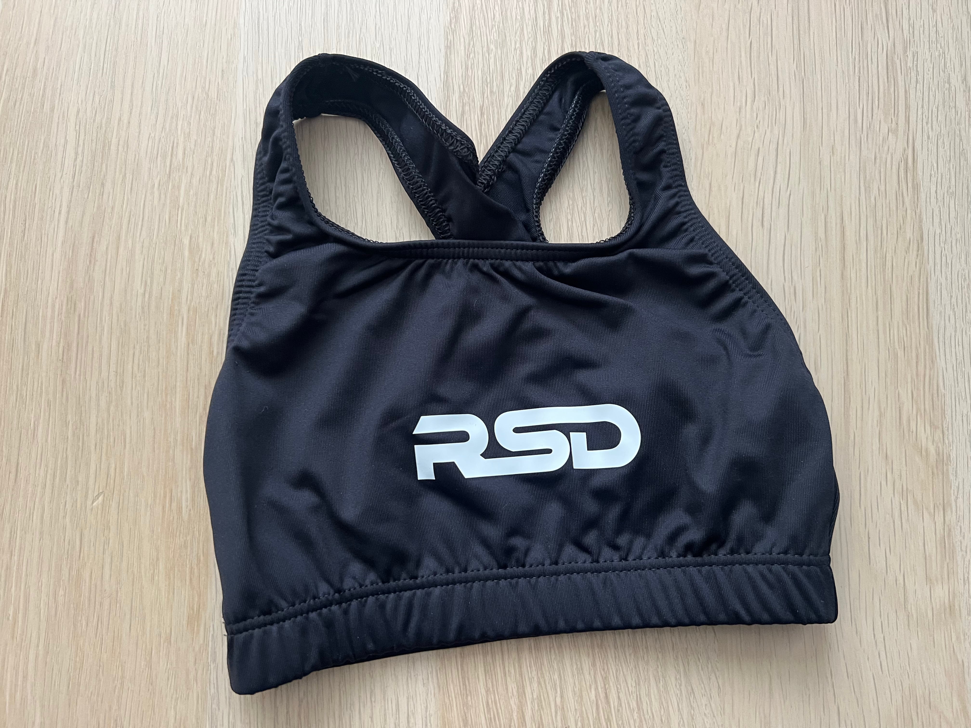 Child’s crop top with white RSD logo