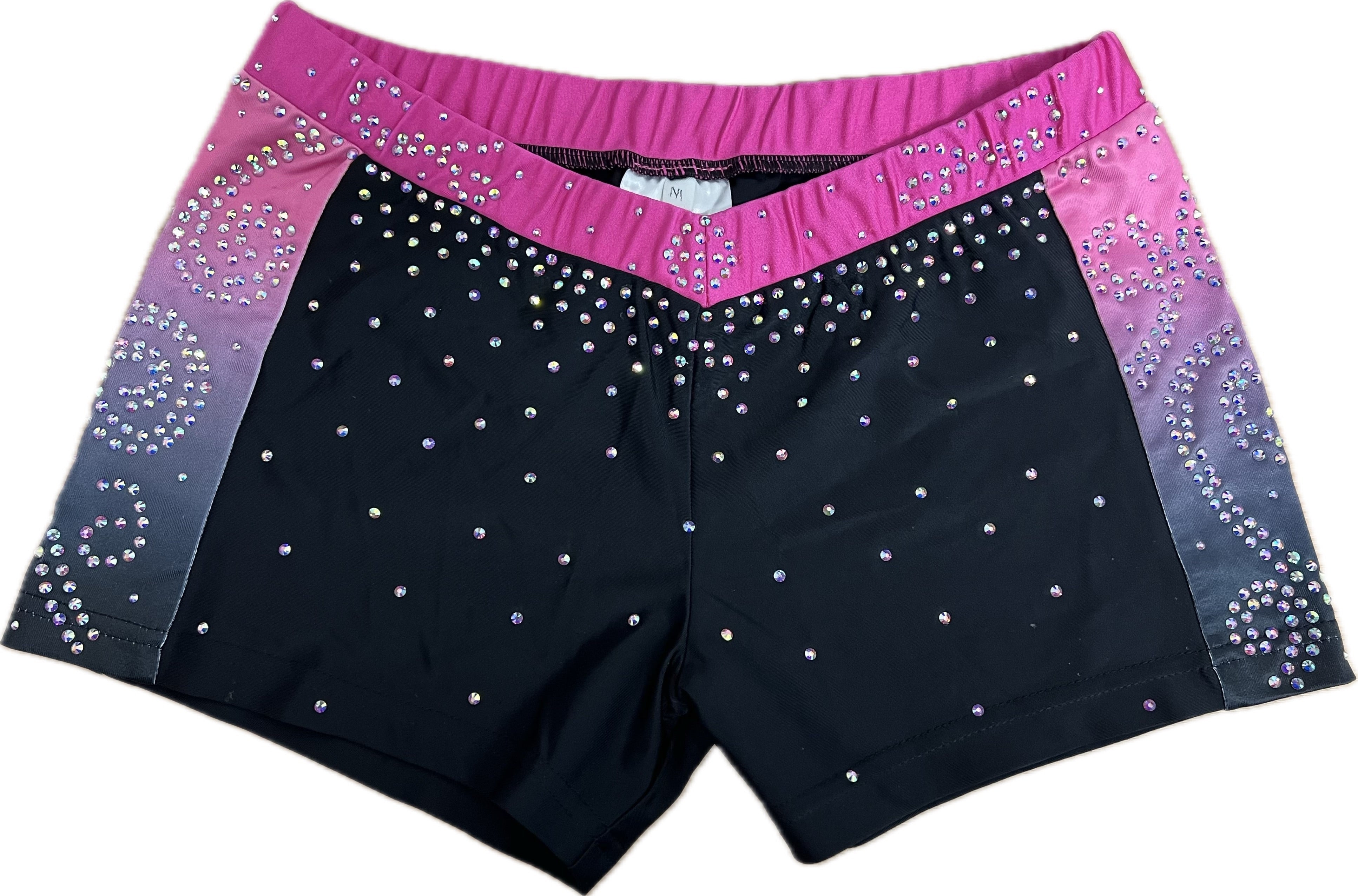 Pink and Black Diamanté Shorts - RSD